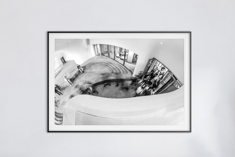 Черно-белая фотография для интерьера, декор Движение